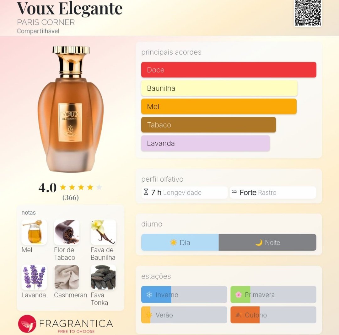 Voux Elegante PARIS CORNER Compartilhável